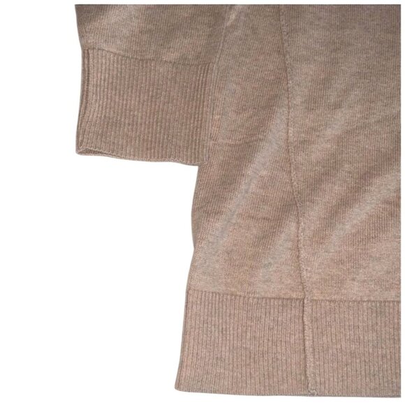 Isaac Mizrahi Live Beige Button Henley Sweater M - Picture 4 of 7